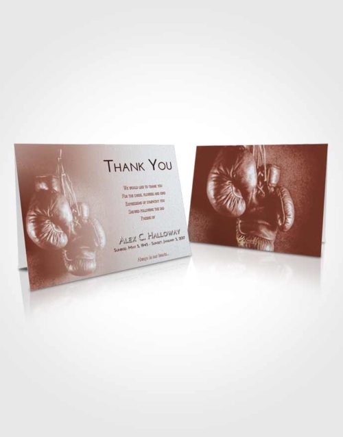 Funeral Thank You Card Template Ruby Love Boxing Serenity