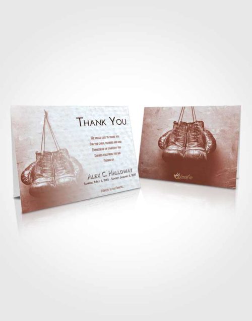 Funeral Thank You Card Template Ruby Love Boxing Victory