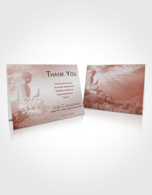 Funeral Thank You Card Template Ruby Love Buddha Surprise