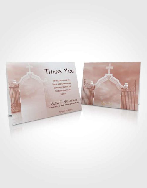 Funeral Thank You Card Template Ruby Love Clear Gates For Heaven