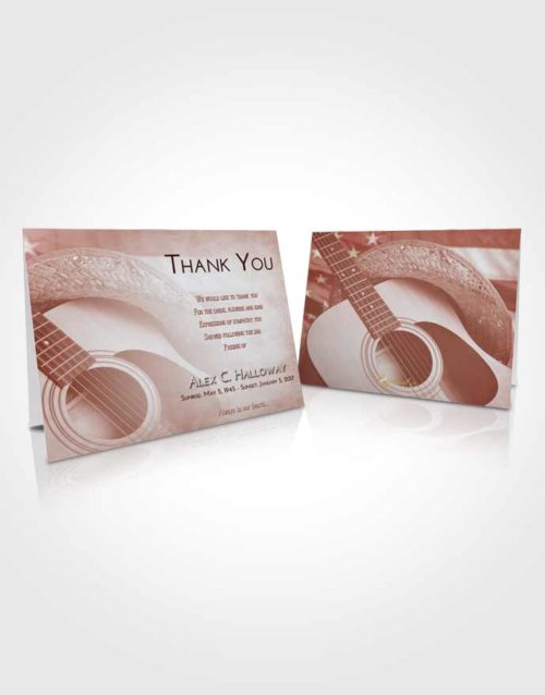 Funeral Thank You Card Template Ruby Love Cowboy Heaven