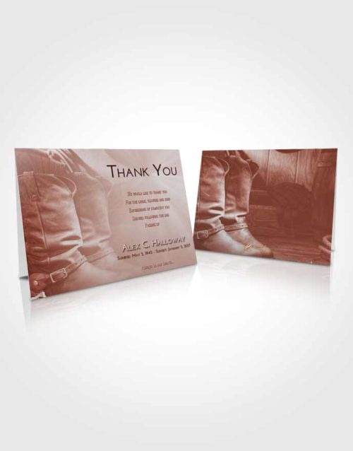 Funeral Thank You Card Template Ruby Love Cowboy Love