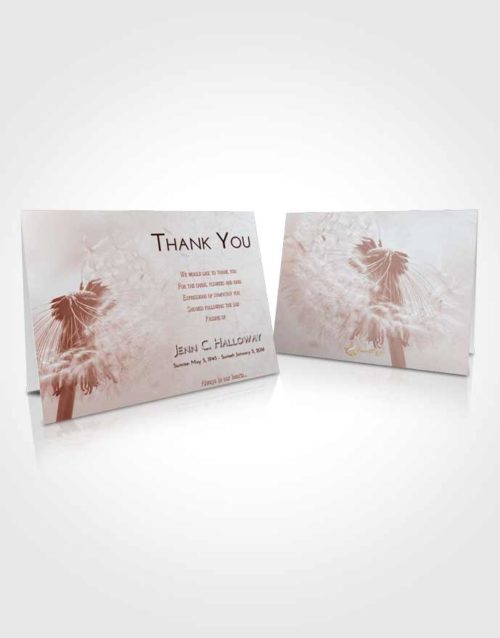 Funeral Thank You Card Template Ruby Love Dandelion Dream