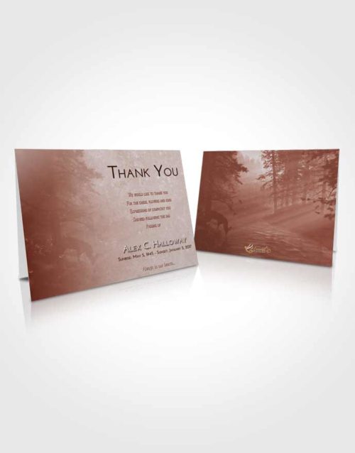 Funeral Thank You Card Template Ruby Love Deer Hunt