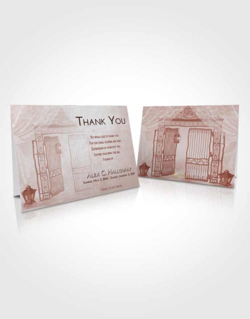 Funeral Thank You Card Template Ruby Love Dreamy Gates to Heaven