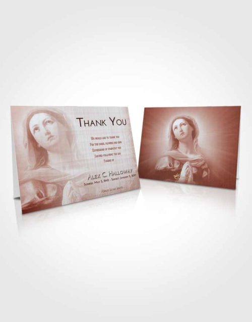Funeral Thank You Card Template Ruby Love Faith in Mary