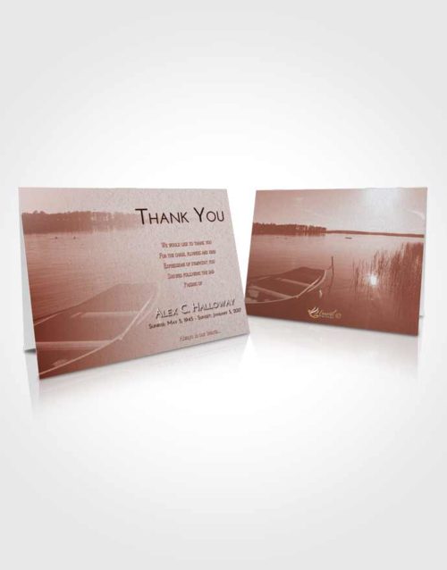 Funeral Thank You Card Template Ruby Love Fishing Boat