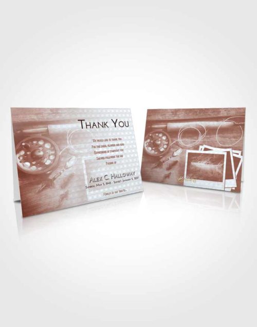 Funeral Thank You Card Template Ruby Love Fishing Pride