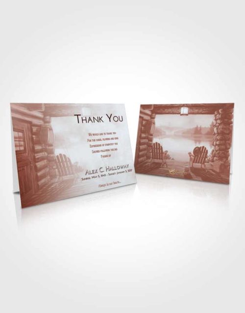 Funeral Thank You Card Template Ruby Love Fishing Retreat