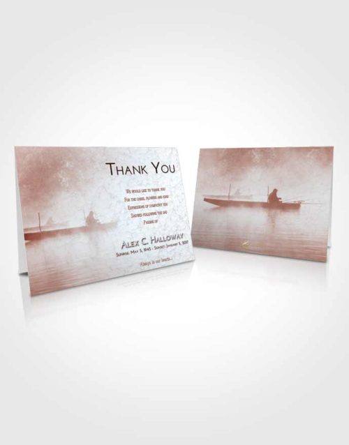 Funeral Thank You Card Template Ruby Love Fishing Tranquility