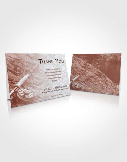 Funeral Thank You Card Template Ruby Love Fishing on the Rocks