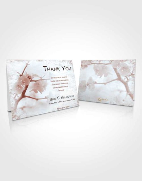 Funeral Thank You Card Template Ruby Love Floral Blossoms