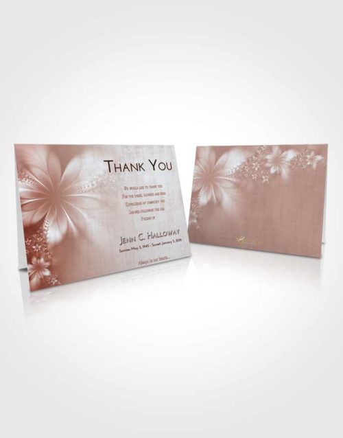Funeral Thank You Card Template Ruby Love Floral Lust