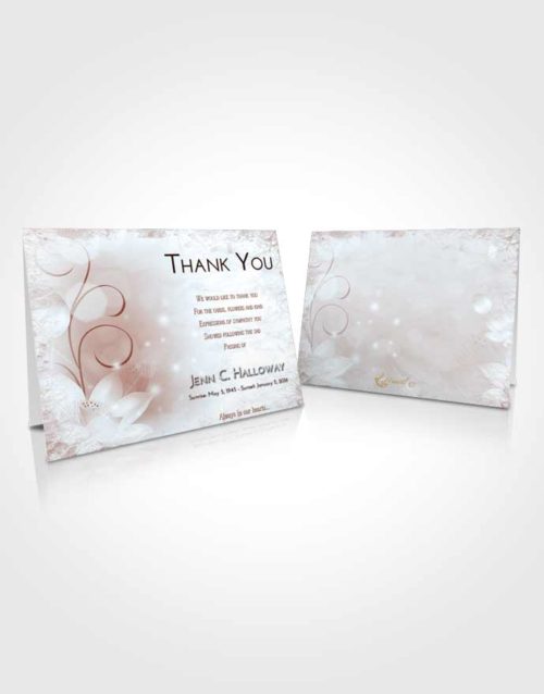 Funeral Thank You Card Template Ruby Love Floral Peace