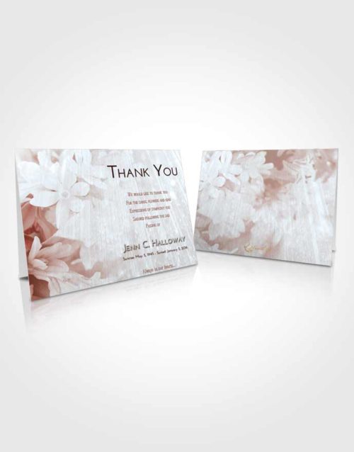 Funeral Thank You Card Template Ruby Love Floral Serenity