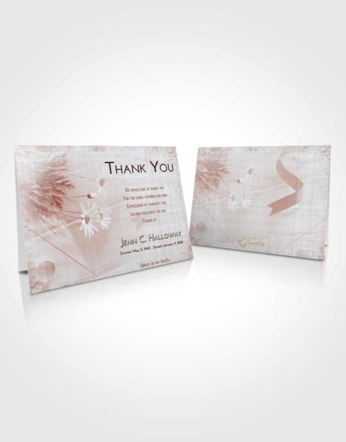 Funeral Thank You Card Template Ruby Love Floral Style