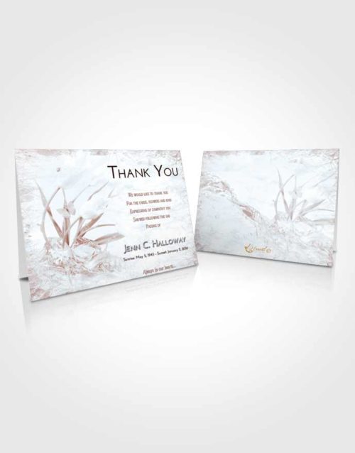Funeral Thank You Card Template Ruby Love Floral Wave