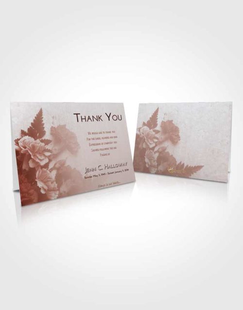 Funeral Thank You Card Template Ruby Love Flower Magic