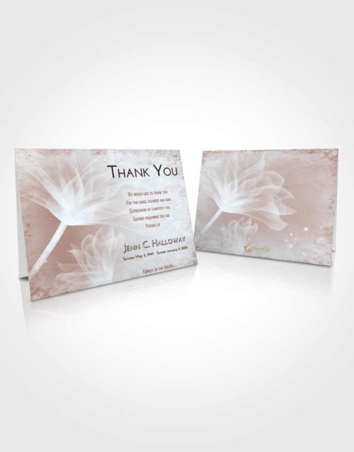 Funeral Thank You Card Template Ruby Love Flower Peace