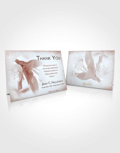 Funeral Thank You Card Template Ruby Love Flower of the Plume