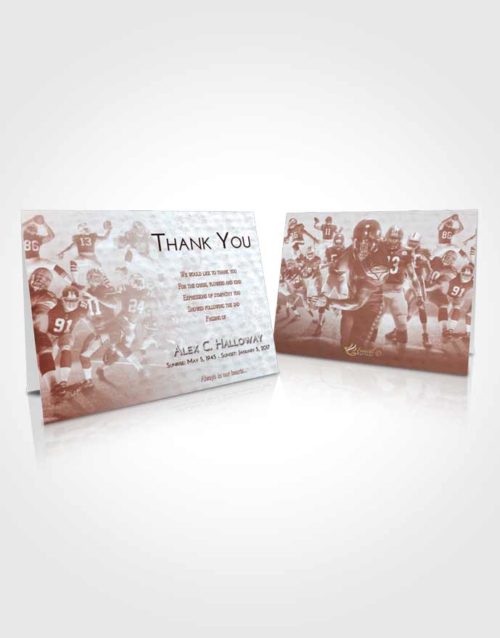 Funeral Thank You Card Template Ruby Love Football Destiny