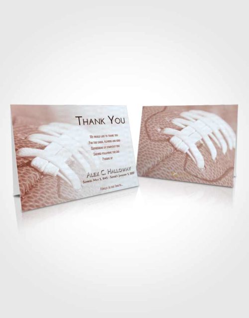 Funeral Thank You Card Template Ruby Love Football Life