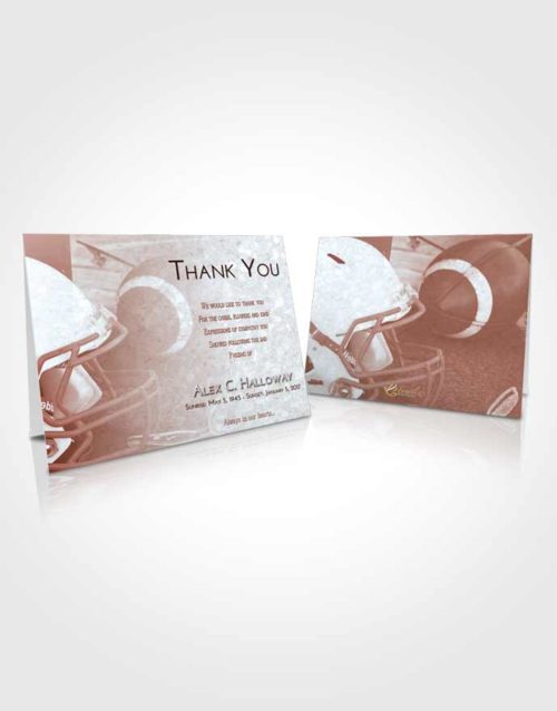 Funeral Thank You Card Template Ruby Love Football Party