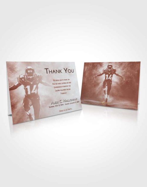 Funeral Thank You Card Template Ruby Love Football Serenity