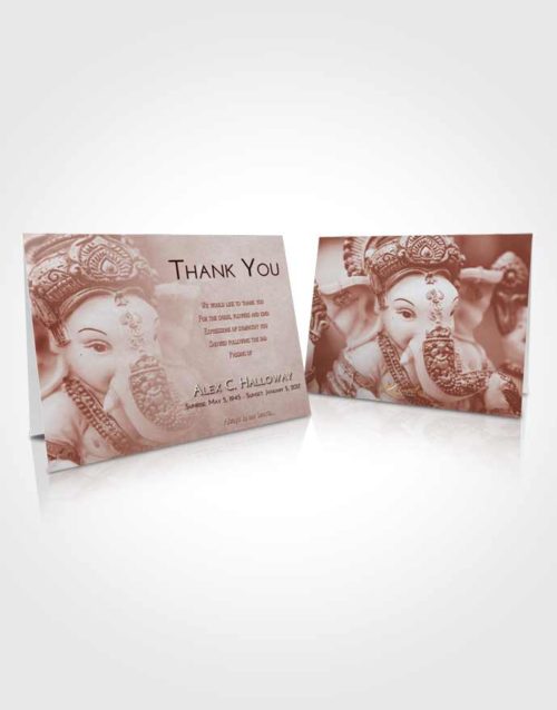 Funeral Thank You Card Template Ruby Love Ganesha Desire