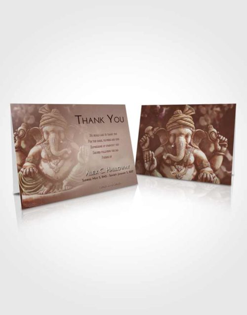 Funeral Thank You Card Template Ruby Love Ganesha Surprise