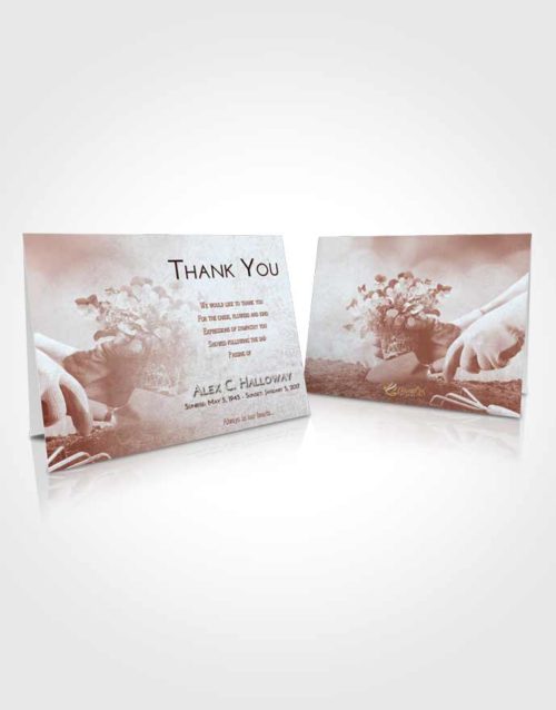 Funeral Thank You Card Template Ruby Love Gardening Passion