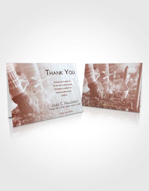 Funeral Thank You Card Template Ruby Love Gardening Star