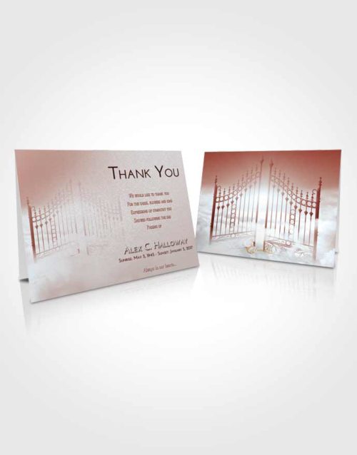 Funeral Thank You Card Template Ruby Love Gates to Heaven