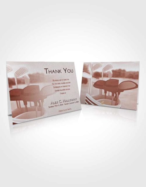 Funeral Thank You Card Template Ruby Love Golf Fairway