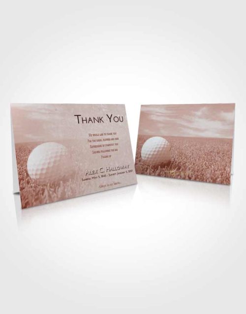Funeral Thank You Card Template Ruby Love Golf Serenity
