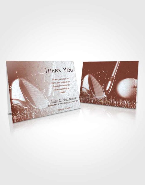 Funeral Thank You Card Template Ruby Love Golf Swing