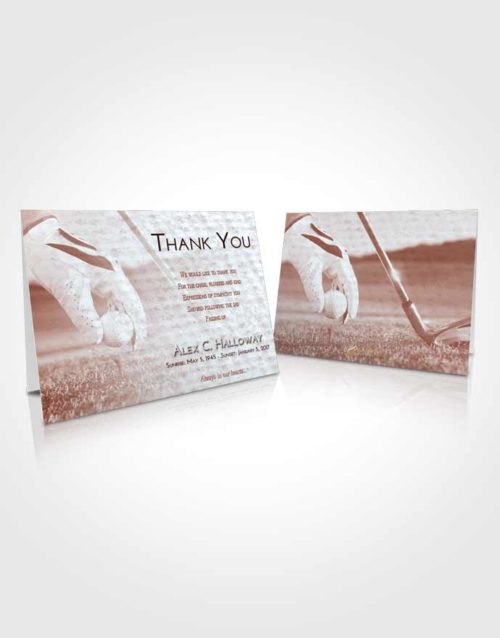 Funeral Thank You Card Template Ruby Love Golf Tee