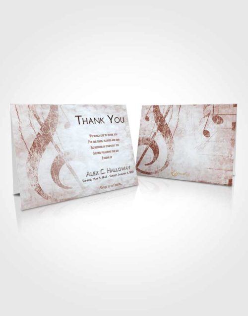 Funeral Thank You Card Template Ruby Love Harmonica