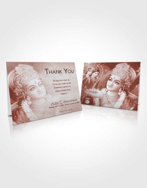 Funeral Thank You Card Template Ruby Love Hindu Majesty