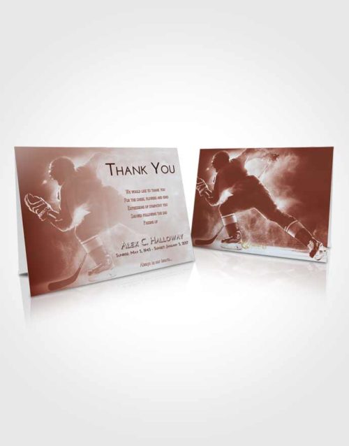 Funeral Thank You Card Template Ruby Love Hockey Paradise