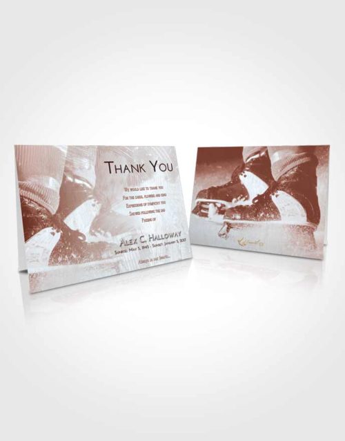 Funeral Thank You Card Template Ruby Love Hockey Skates