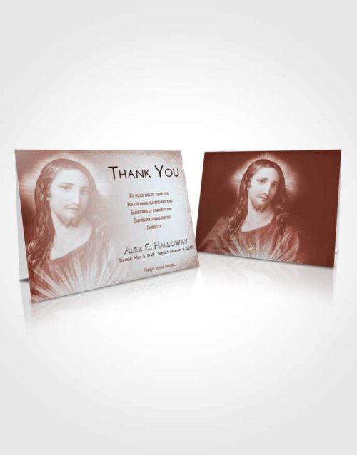 Funeral Thank You Card Template Ruby Love Jesus Christ