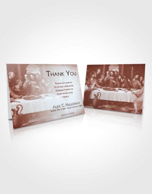 Funeral Thank You Card Template Ruby Love Jesus Last Supper