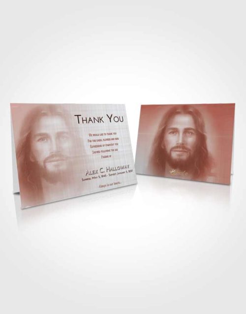 Funeral Thank You Card Template Ruby Love Jesus in Heaven