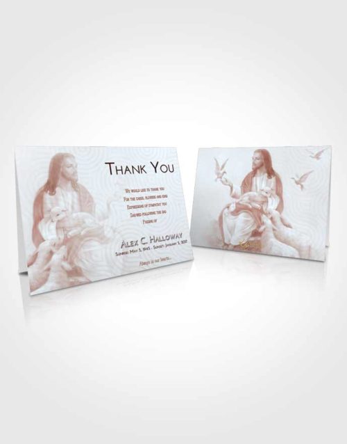 Funeral Thank You Card Template Ruby Love Jesus in the Sky