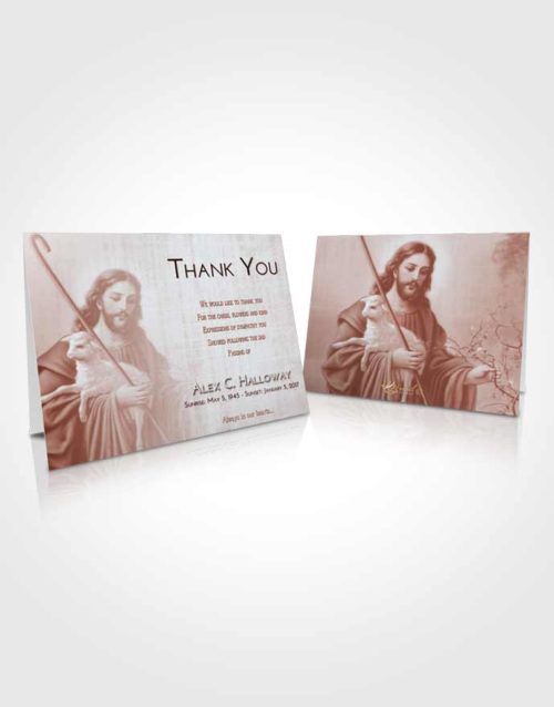 Funeral Thank You Card Template Ruby Love Jesus the Savior