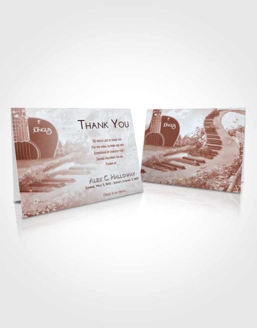 Funeral Thank You Card Template Ruby Love Jungle Music