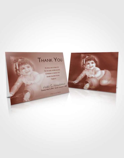 Funeral Thank You Card Template Ruby Love Lord Krishna Divinity