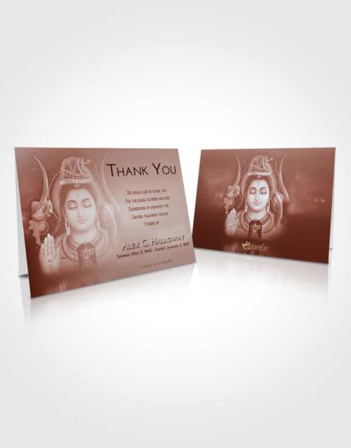 Funeral Thank You Card Template Ruby Love Lord Shiva Dignity