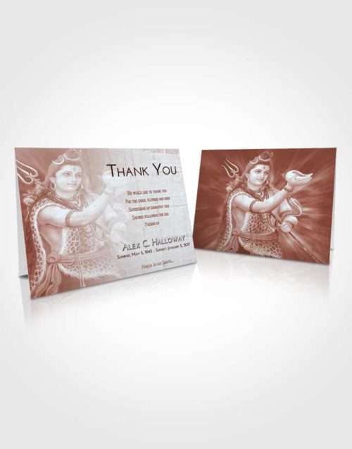 Funeral Thank You Card Template Ruby Love Lord Shiva Excellence